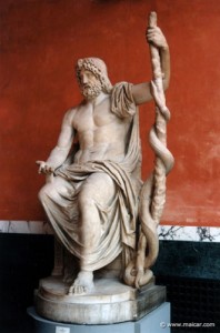 Estátua romana de Esculápio