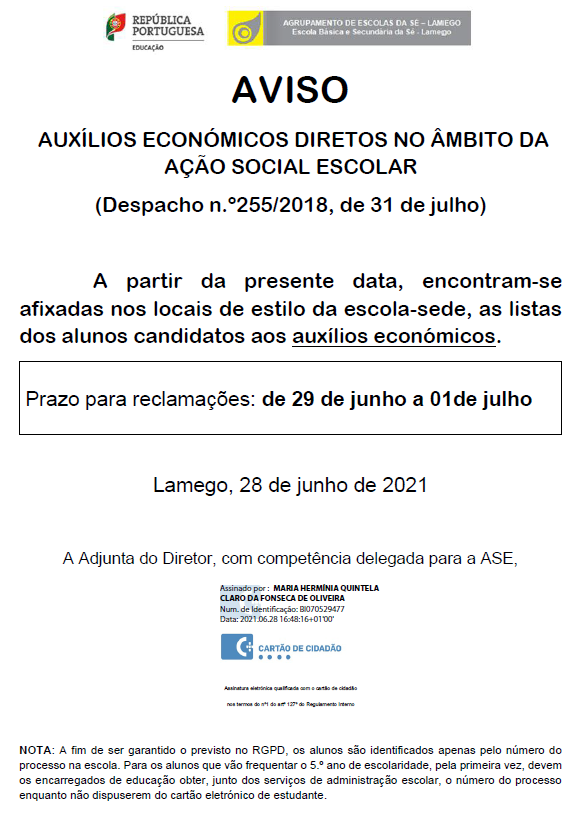 AVISO AUXILIOS ECONOMICOS 2021