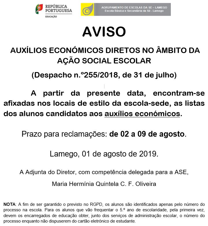 Aviso Auxilios Economicos