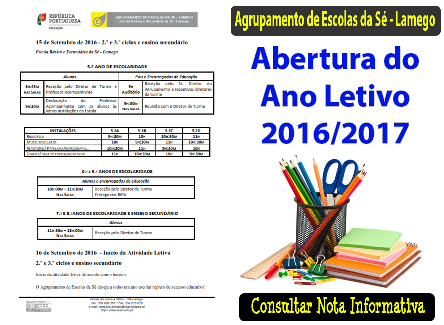 Abertura Ano Letivo 2016 2017