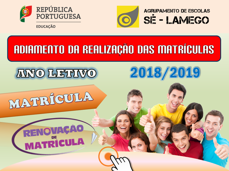 Adiamento Matriculas 2018-2019