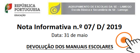 devolução manuais escolares