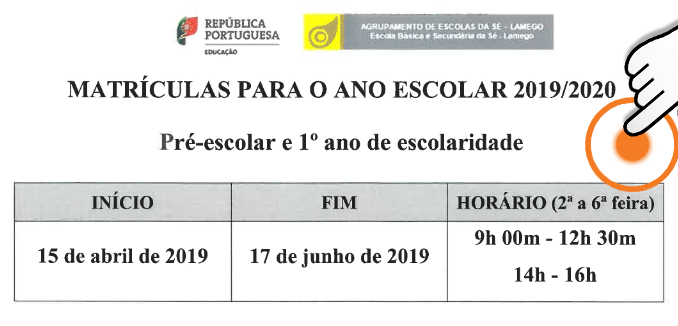 matriculas pre escolar 2019 2020